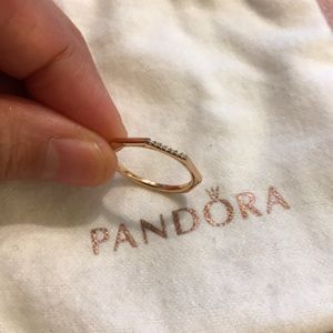 Pandora rose gold geometric ring size 52 (6)